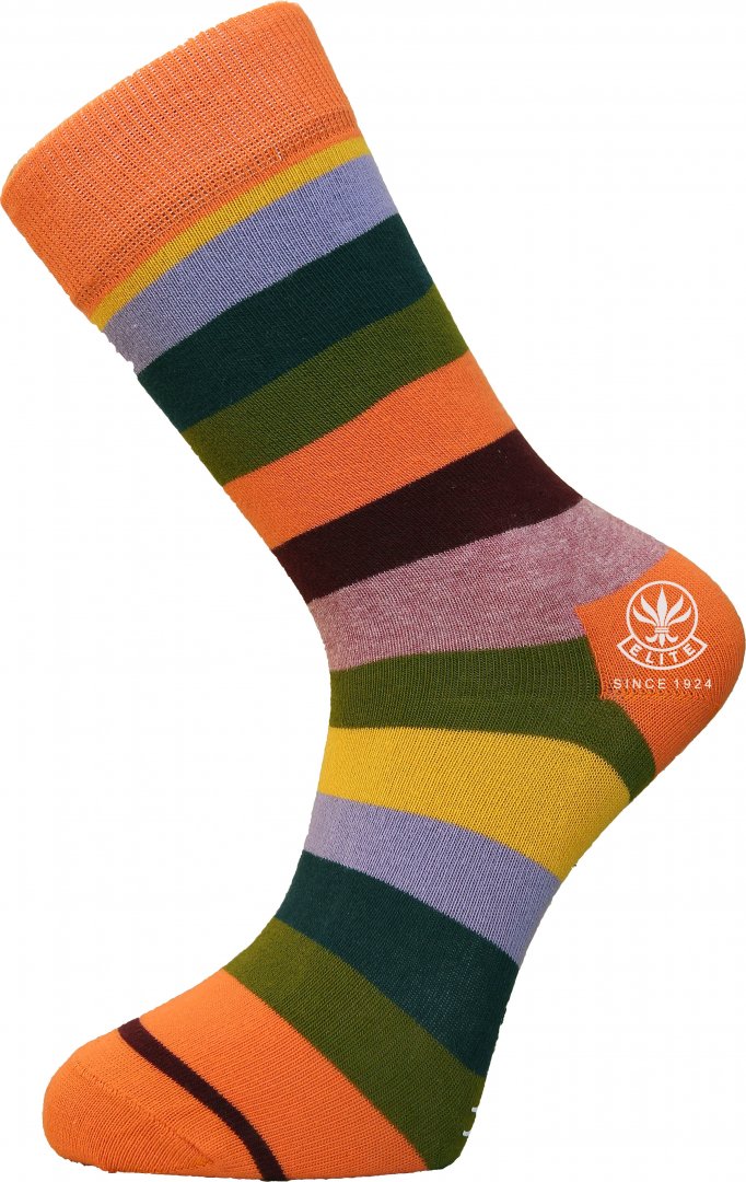 Pánské pruhované, barevné ponožky